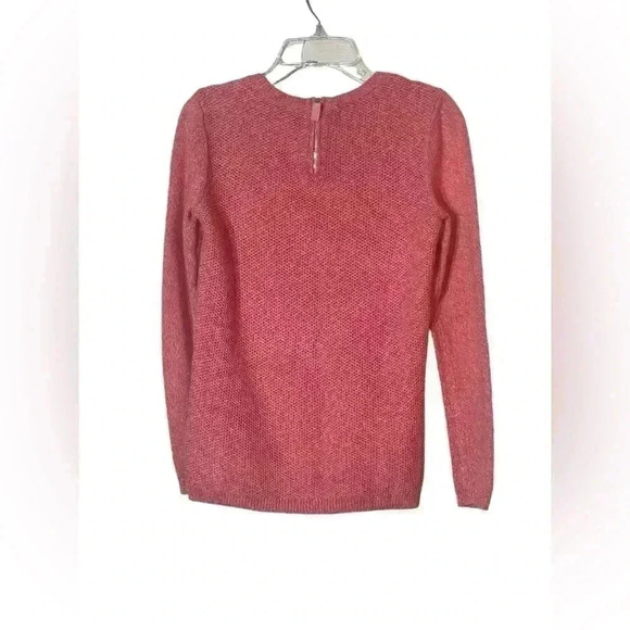 Talbots Pink Cable Knit Pullover Long Sleeved Sweater w/ Back Zipper Size Small - Picture 3 of 9